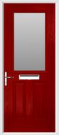 2 panel 1 square composite door obscure glass