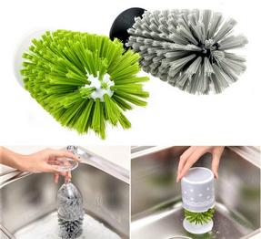 Glass Cleaning Brush with Strong Bristles & Suction Cup in Pakistan for Washing Cup Mug Goblet Sink Brush