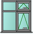 Style 95 anthracite grey window
