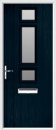 3 Square Strip Composite Door obscure glass