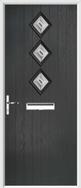 3 Diamond Composite Door fusion art glass