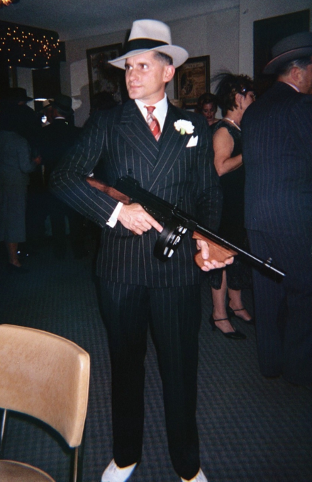 Al Capone era Mobster with M1928 Thompson Machine Gun