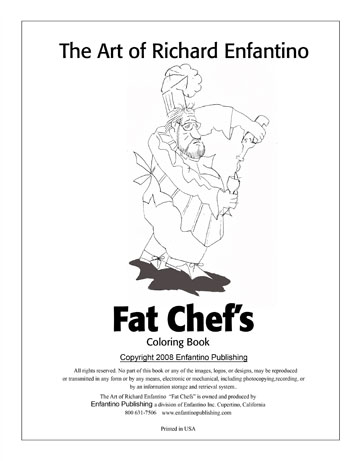 free coloring printable pages of fat chef
