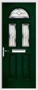 2 Panel 2 Square 1 Arch Composite Door regal sapphire glass