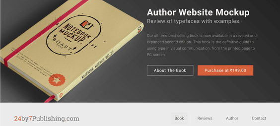 Sample - Website designing for authors and books