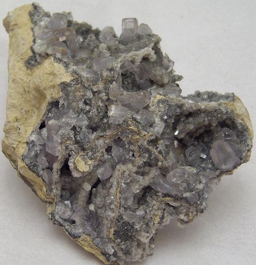 blue CELESTINE and CALCITE - Meckley's Quarry, Mandata, Northumberland County, Pennsylvania, USA - ex Sterling Hill Mining Co. Owned & Operated by The Hauck Families