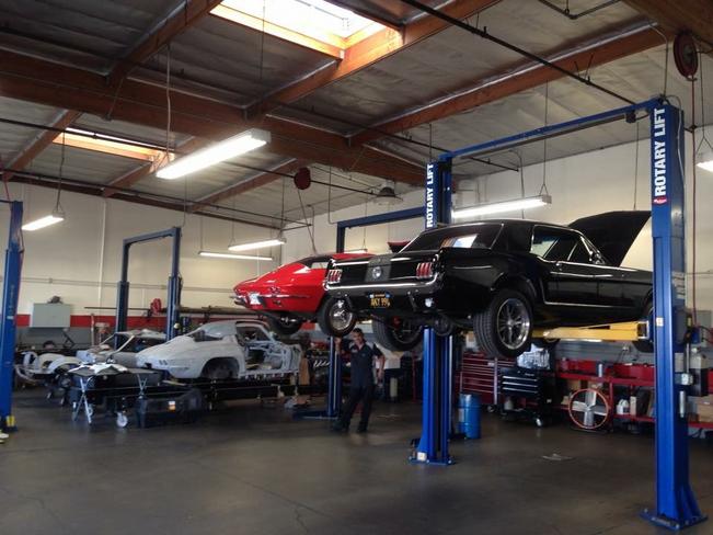 Mad Muscle Garge Classic Cars- 1965 Mustang, 1963 Corvette, employee