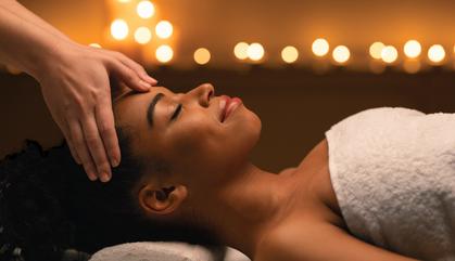 Young woman receiving a massage treatmentt