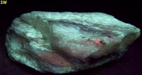 fluorescent TALC, Tremolite, Balmat, Balmat-Edwards Zinc District, St. Lawrence County, New York, USA