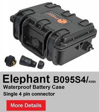 Elephant B095S4 Waterproof Battery Case box for Kayak boats Fish finder GPS  +