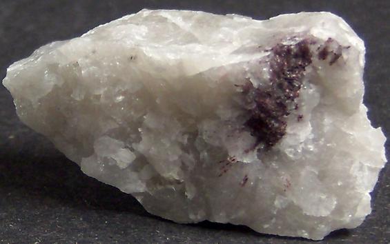 red Piemontite, white Quartz, Culp Ridge, Glatfelter Tree Farm #1, Hamiltonban Township, Adams County, Pennsylvania, USA