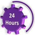 We operate 24 hours a day