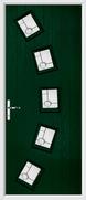 5 Square Arch Composite Door trieste glass