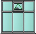 Style 72 anthracite grey window