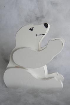 How to make easy Polar Bear Christmas Decorations. www.DIYeasycrafts.com