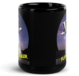 Flying Cup and Saucer Black Glossy Mug