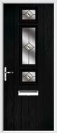 3 Square Strip Composite Door fusion glass