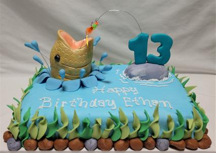 Camping Hunting Fishing Birthday Cake — Birthday Cakes