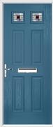 4 Panel 2 Square Composite Door aspen glass