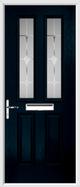 2 Panel 2 Square Composite Door sandblast glass