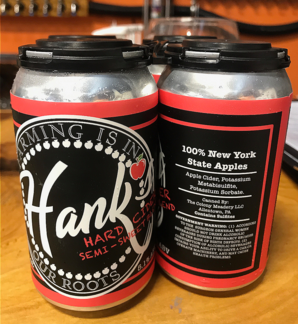 Cans of Hank's Hard Cider