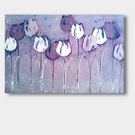 tulips, floral painting, acrylic painting, flowers