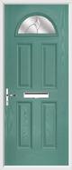 4 Panel 1 Arch Composite Door jewel white