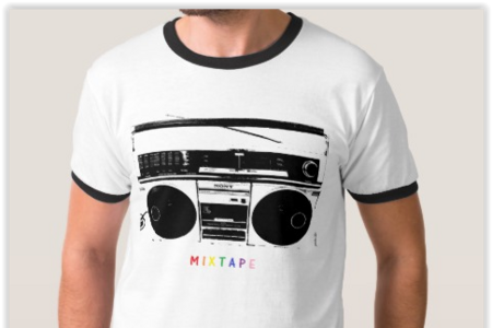 "jzebraa's FAMOUS MIXTAPE RARE Black Ringer T-Shirt"