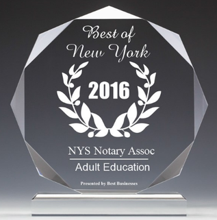 Best NY State Notary Classes seminars online award 2016