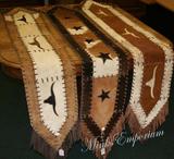 Cowhide and Leather Table Runners