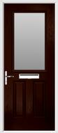 2 panel 1 square composite door obscure glass