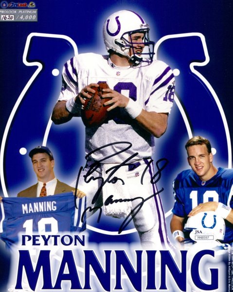 Peyton Manning Indianapolis Colts Autographed 11 X 14 Framed Photo ...