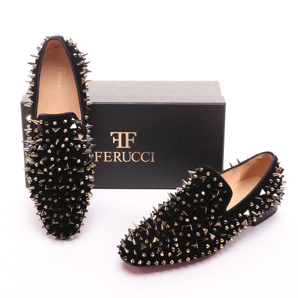 prom loafers with spikes