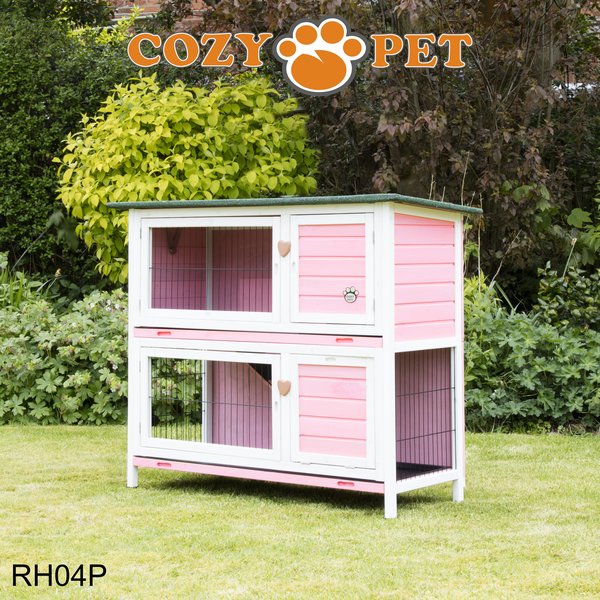 Cozy Pet Rabbit Hutch Pink Cozy Pet Ltd