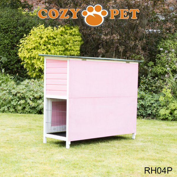 Cozy Pet Rabbit Hutch Pink Cozy Pet Ltd