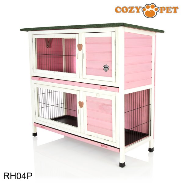 Cozy Pet Rabbit Hutch Pink Cozy Pet Ltd