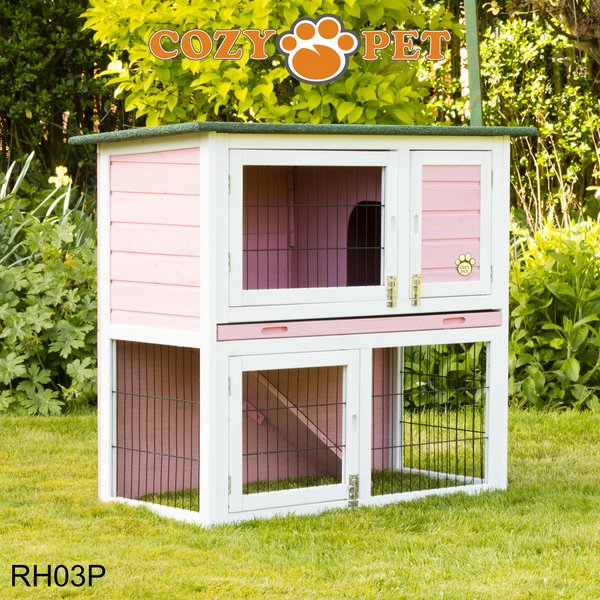 Cozy Pet Rabbit Hutch Pink Cozy Pet Ltd
