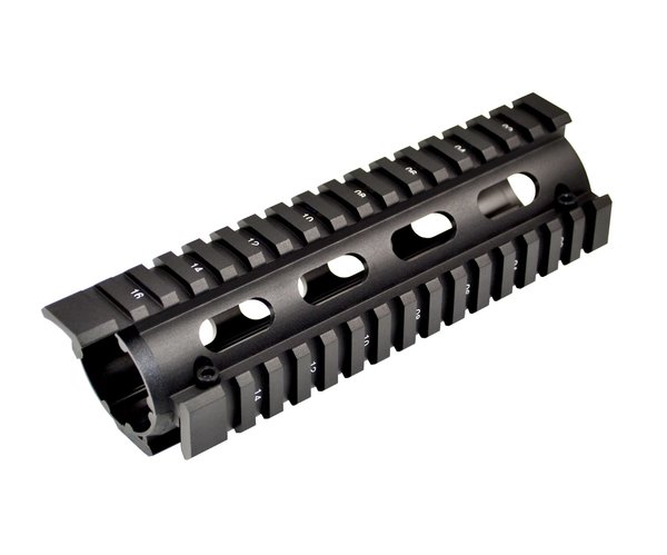 AR15 2 Piece Drop In Handguard Quad Rail Mount with Extended Top Rail ...