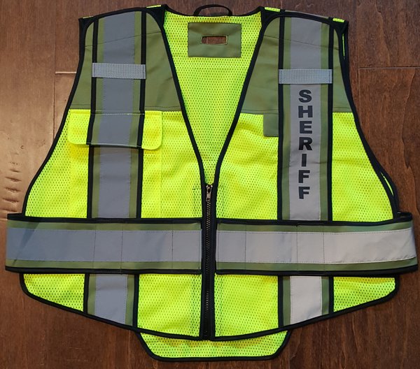 ULTRABRIGHT OLIVE SHERIFF PUBLIC SAFETY VEST FIRE NINJA Safety