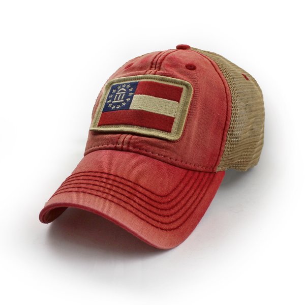 Flag Patch Trucker Hat, Nautical Red S.L. Revival Co