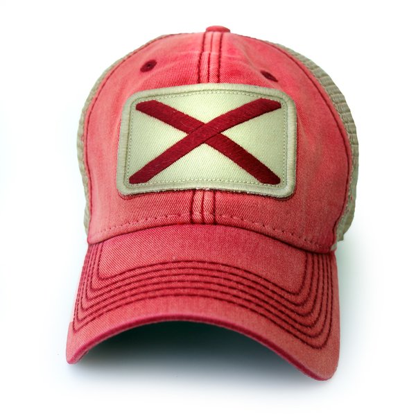 Alabama State Flag Hat Nautical Red S.L. Revival Co