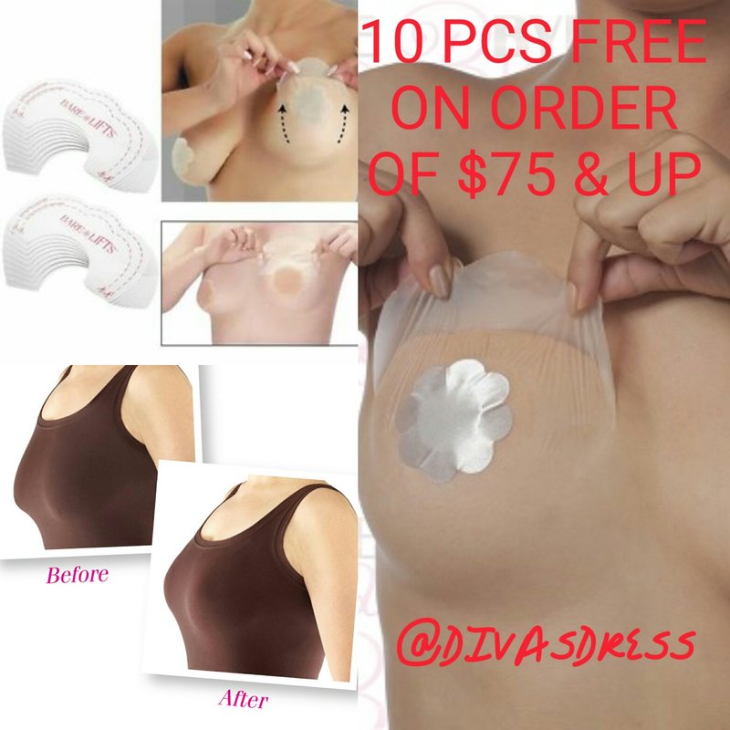 Fashion 10PCS Bare Lifts Instant Breast Lift Support Invisible Bra