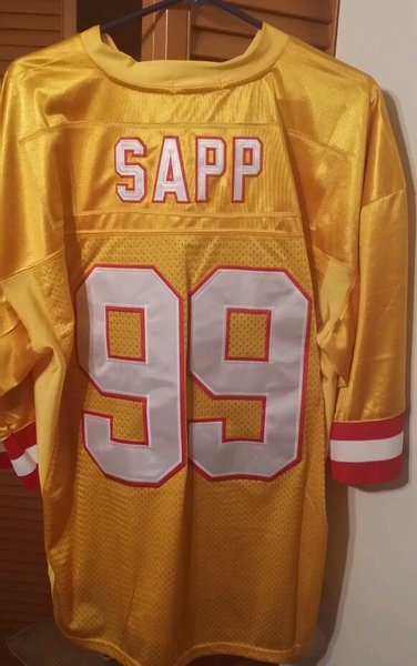 #99 WARREN SAPP Tampa Bay Buccaneers NFL DT Creamsicle Throwback Jersey ...