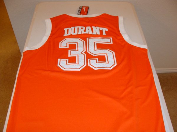 #35 KEVIN DURANT Texas Longhorns NCAA Forward Orange Throwback Jersey ...