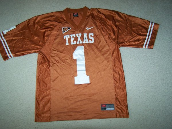 #1 Texas Longhorns NCAA Football Orange Throwback Jersey | Lone Star ...