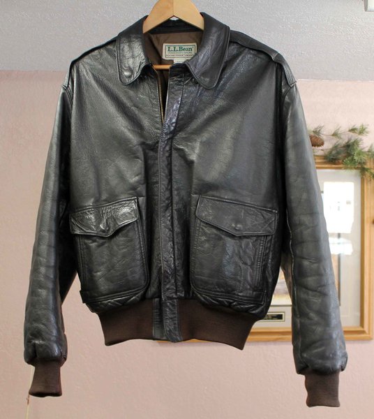LL Bean Flying Tiger Leather Bomber Jacket | The Jolly Pack Rat, Jolly ...