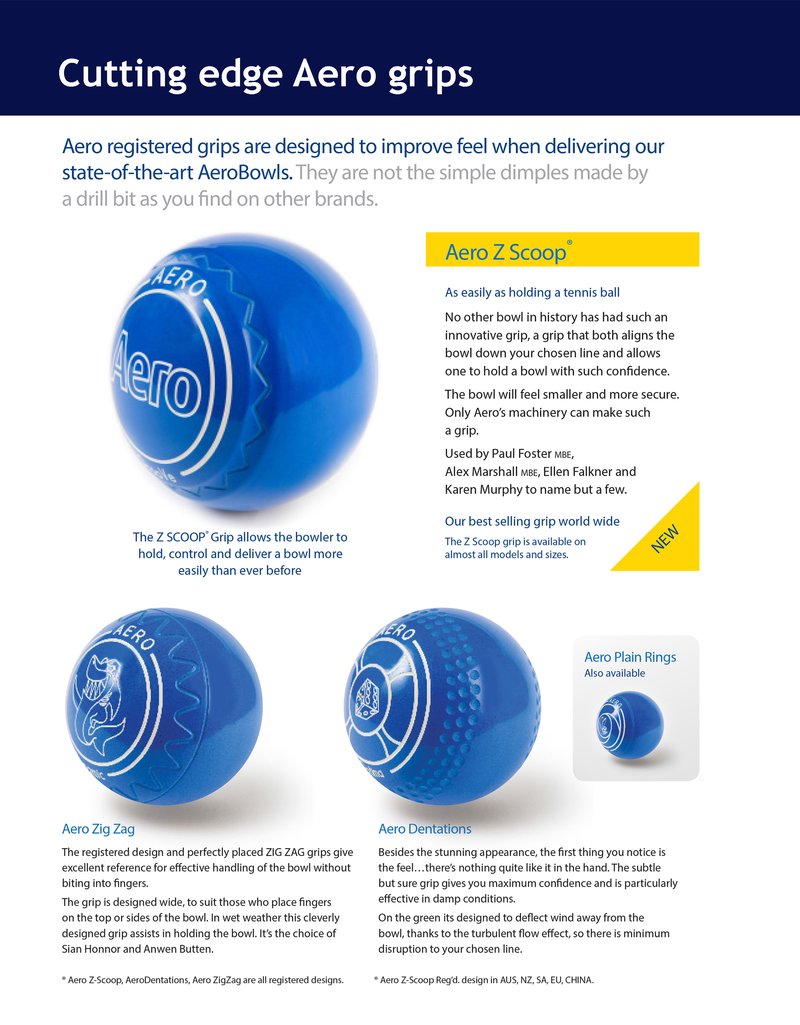 Aero lawn bowls bias chart, Henselite lawn bowls, Taylor lawn bowls