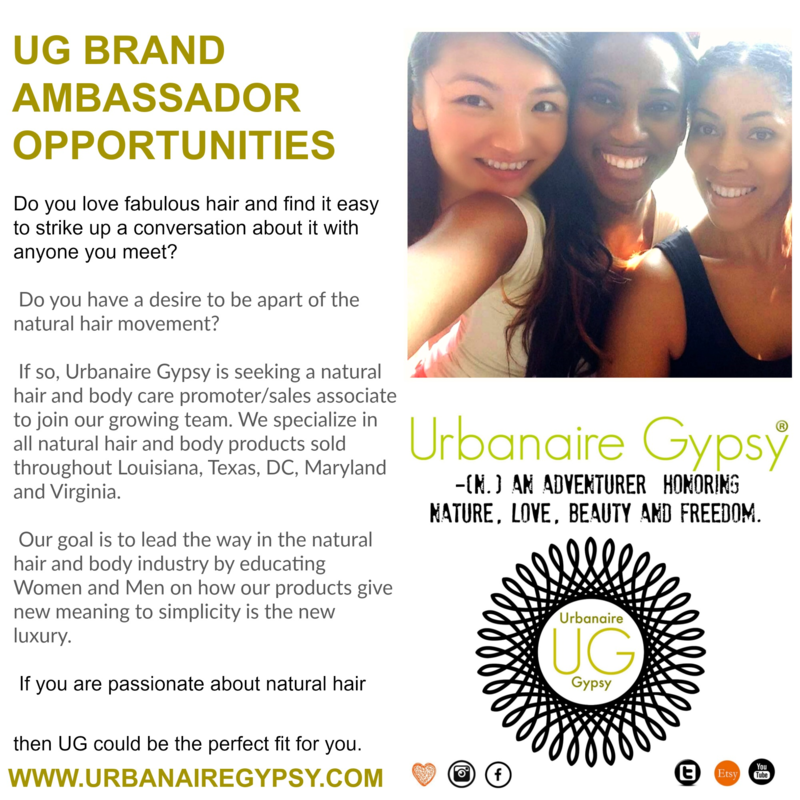 Brand Ambassadors Urbanaire Gypsy Llc All Natural Hair Care And Body Products