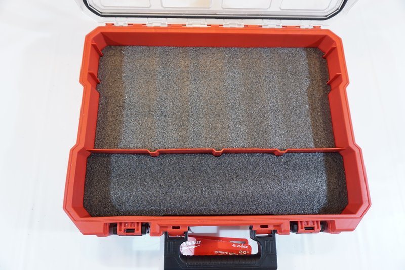 Milwaukee JobSite Organizer - Divider Inserts  Kaizen foam inserts for  tool boxes and other cases