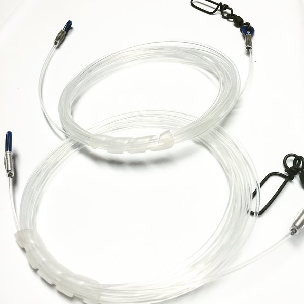 15 Ft of 400 lb Wahoo Shock Cord Leader with Snap Swivel CS Custom